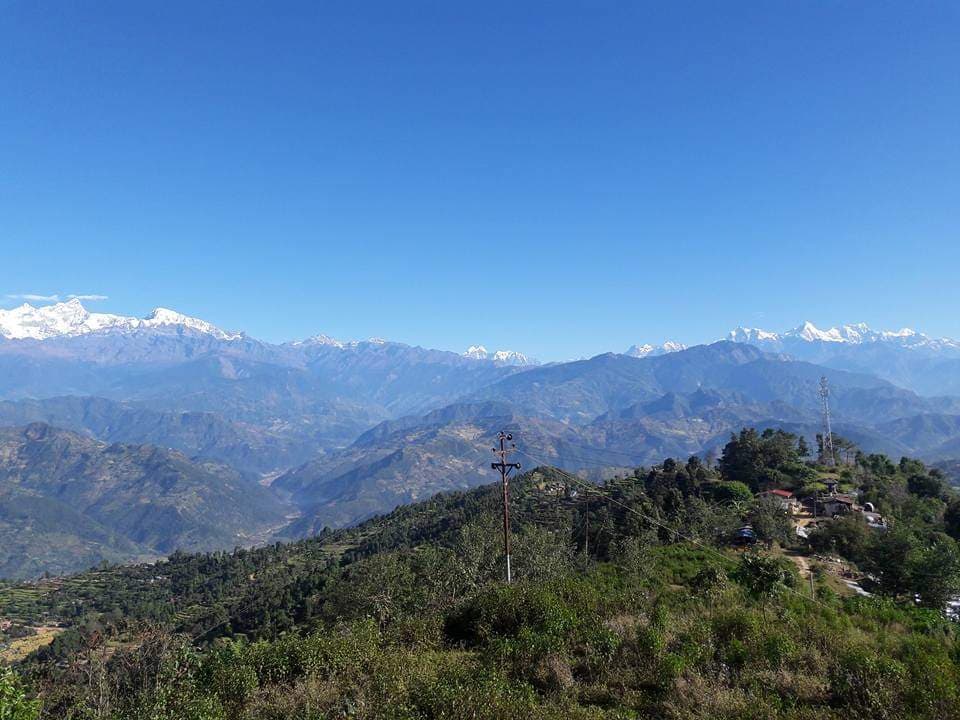 Mountain landscape of Gorkha district